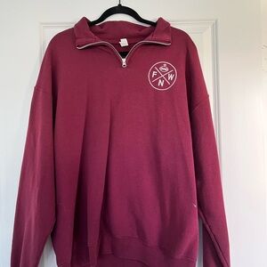Football Coach’s Wife Maroon Quarter Zip Sweatshirt